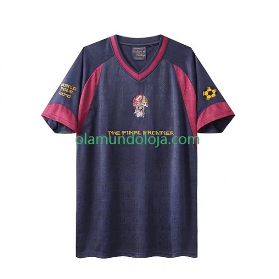 Camisola West Ham United Iron Maiden Retro Homem Equipamento Primeiro 2010 Manga Curta